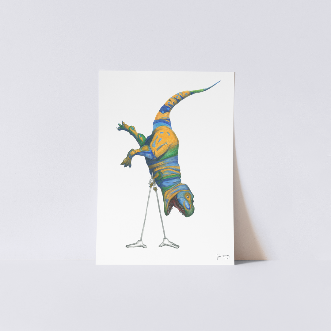 T-rex Handstand Print (Multiple Sizes)