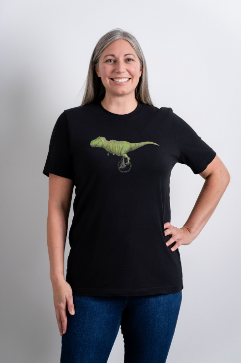 T-rex Unicycling T-Shirt
