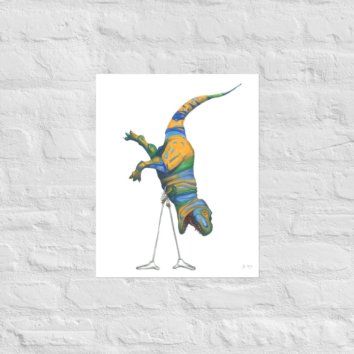 T-rex Handstand Print (Multiple Sizes)