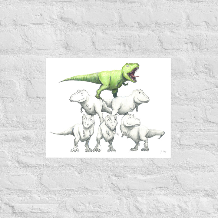 T-rex Pyramid Print (Multiple Sizes)