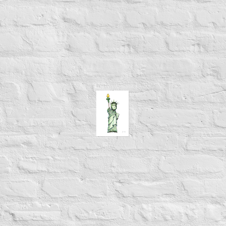 T. rex Statue of Liberty Print (Multiple Sizes)