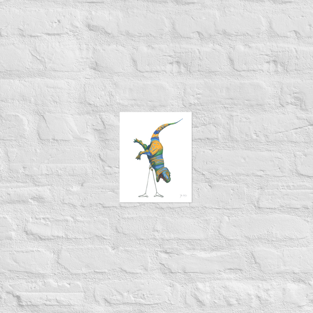 T-rex Handstand Print (Multiple Sizes)