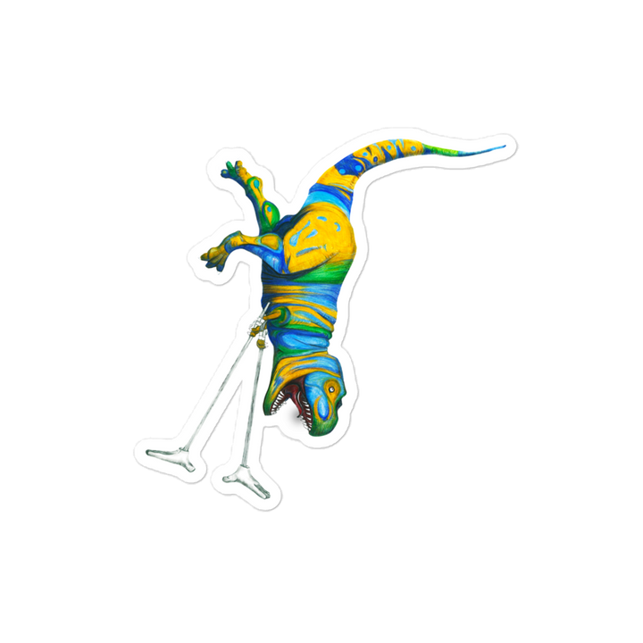 T-rex Handstand sticker