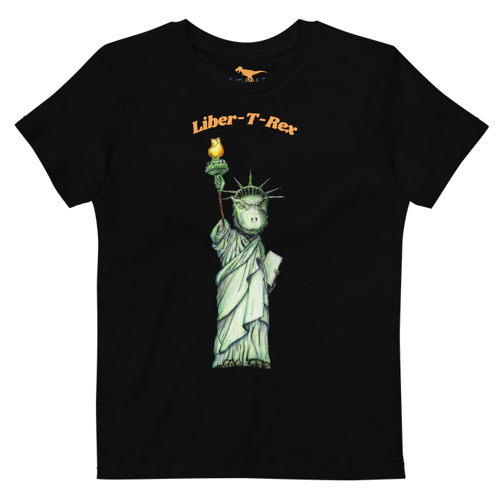 T-rex Statue of Liberty Organic Kids T-Shirt