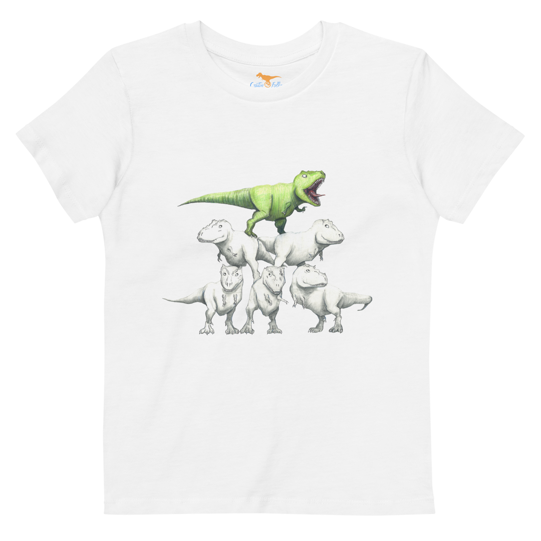 T-rex pyramid Organic Cotton Kids T-Shirt