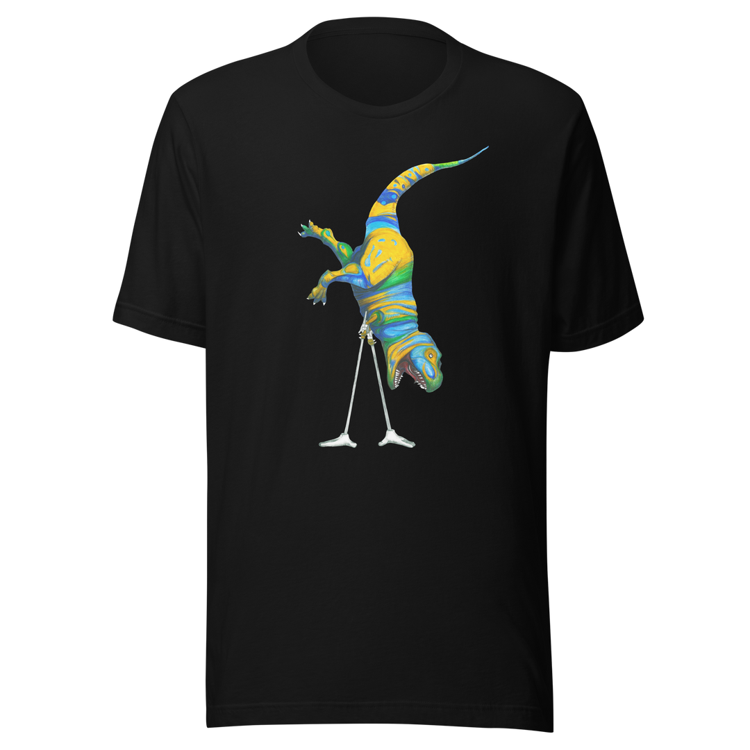 T-rex Handstand unisex t-shirt