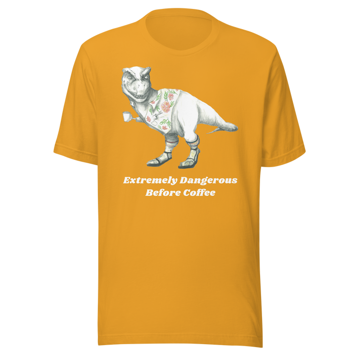 Dangerous Before Coffee T-rex T-Shirt