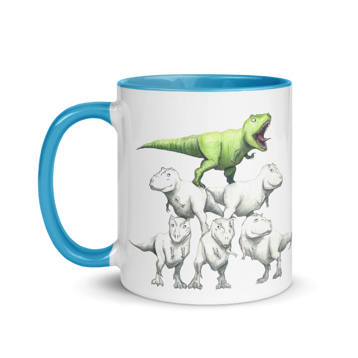 T-rex pyramid ceramic mug