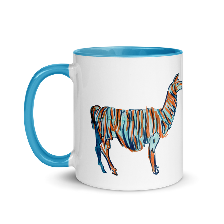 Colorful llama mug