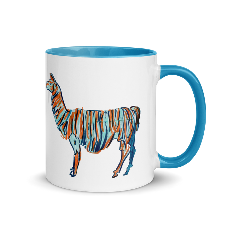 Colorful llama mug