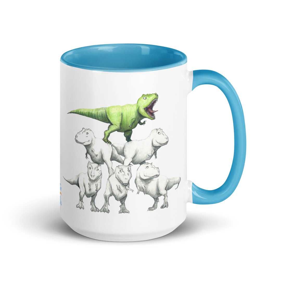 T-rex pyramid ceramic mug