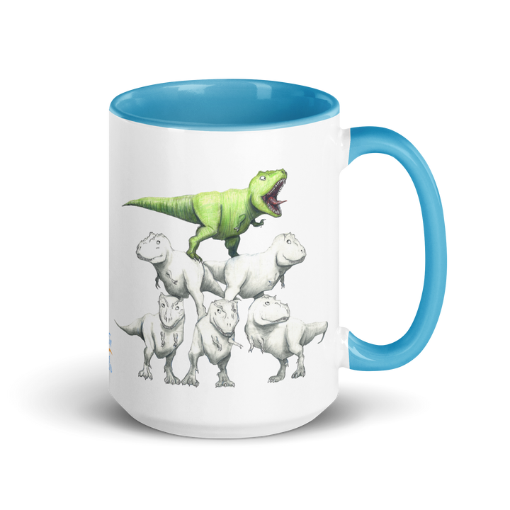 T-rex pyramid ceramic mug